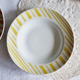 Set of 5 soup plates FB Badonviller