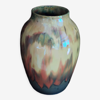 Vase in flamed glazed stoneware