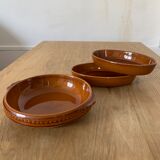Set of 3 stoneware dishes