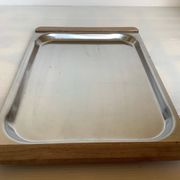 Wood and metal plateaus in Scandinavian style.