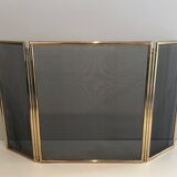 Brass and wire mesh firewall. french work. around 1970