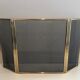 Brass and wire mesh firewall. french work. around 1970