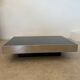 Old glass and chrome coffee table Italian design from the 70s vintage