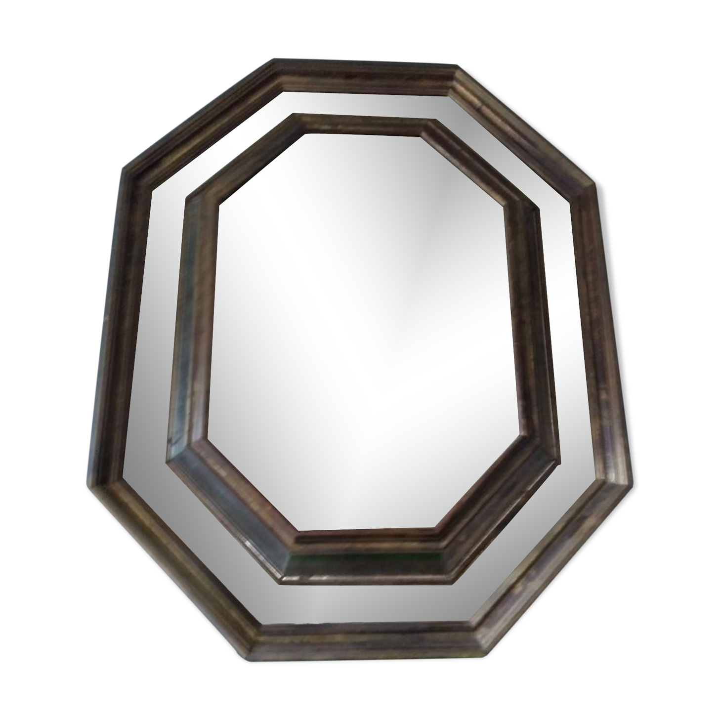 Old octagonal mirror  82x102cm