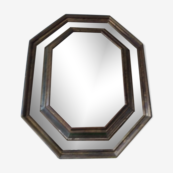 Old octagonal mirror  82x102cm