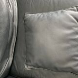 Canape' 3 place in black grained leather