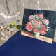 Vintage watercolor with peonies