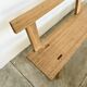Natural solid oak backrest bench