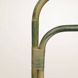 Pair of curved bamboo armchairs