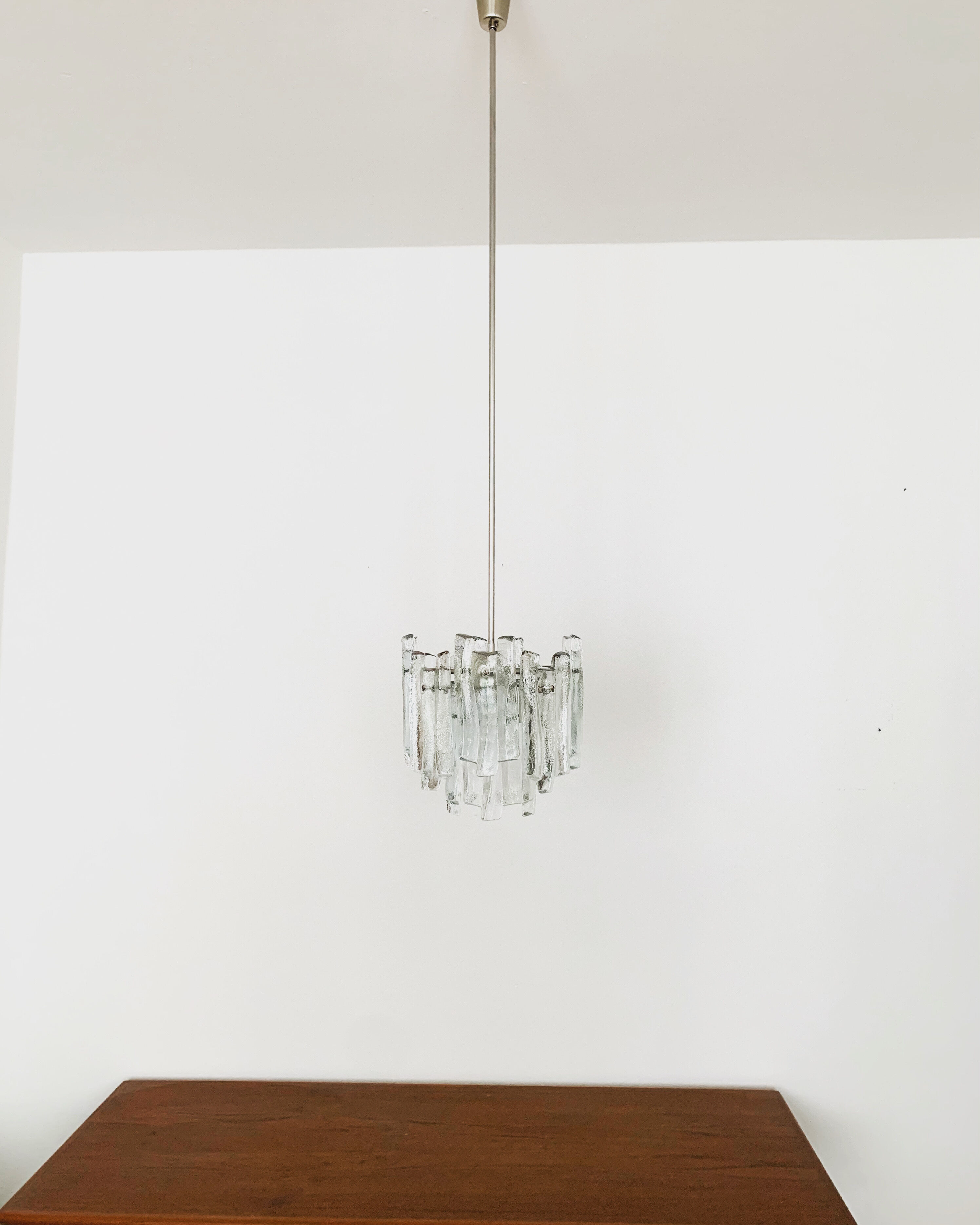 Ice glass chandelier by J.T. Kalmar