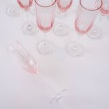 Set of Prosecco glasses, French design, 1970s, made in France