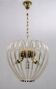 Venini Mid-Century Modern Italian Murano Glass and Brass Chandelier, 1950s