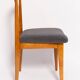 Beech chair with graphite boucle upholstery by M. Zielinski, Europe, 1960