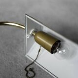 Mid-Century German Modern Gold Brass Desk Lamp with Chain from Karstadt AG, 1970s