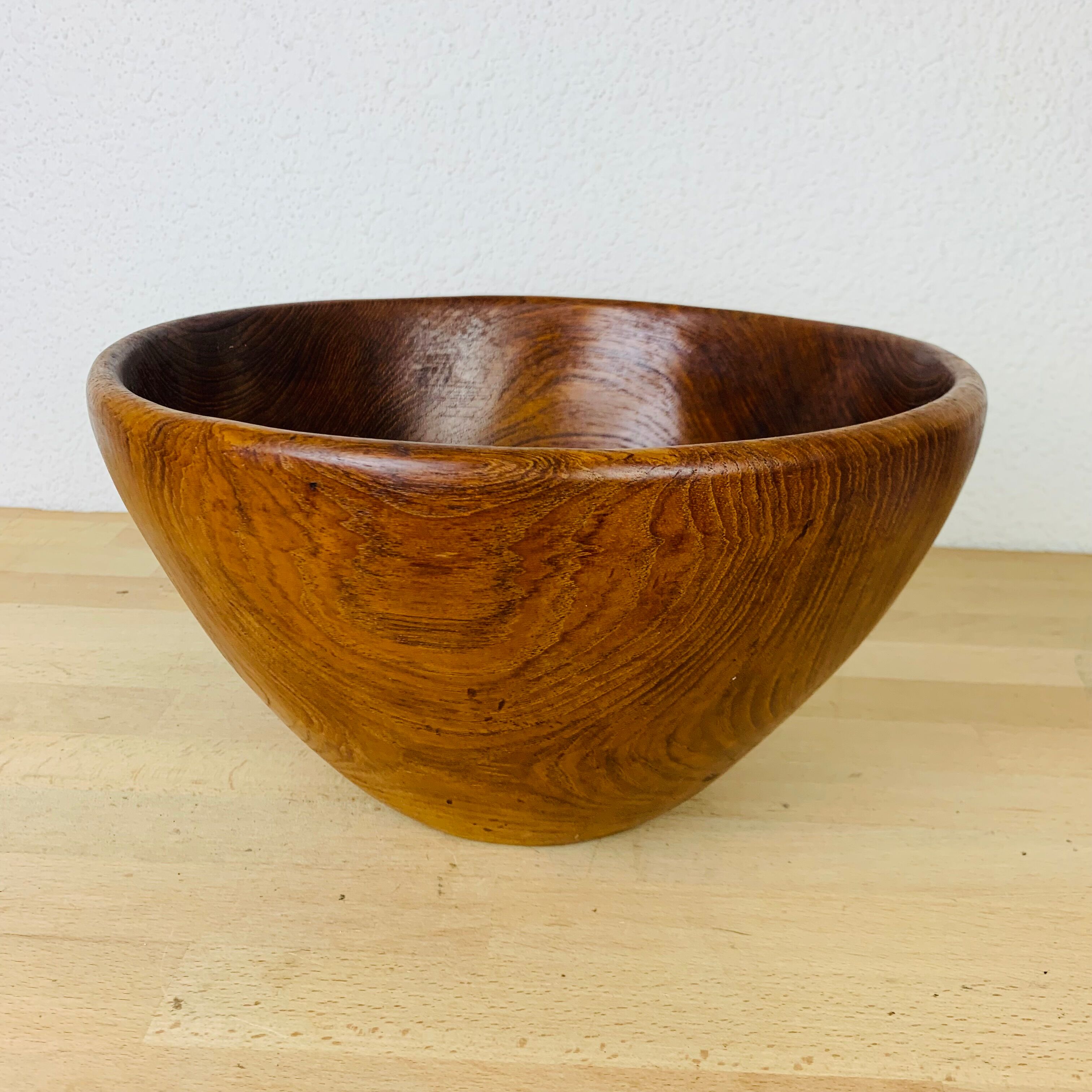 Scandinavian teak fruit cup salad bowl