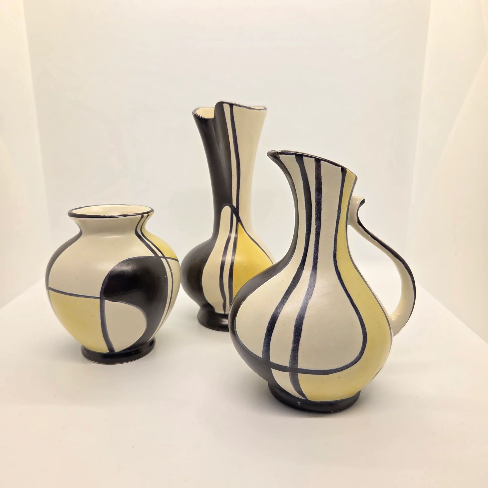 Trio of Bay Keramik vases with Florenz motif - 1957