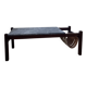 Table basse marbre et bois années 70