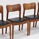 Vintage Danish dining chairs by Niels Koefoed 1960s teak set of 7