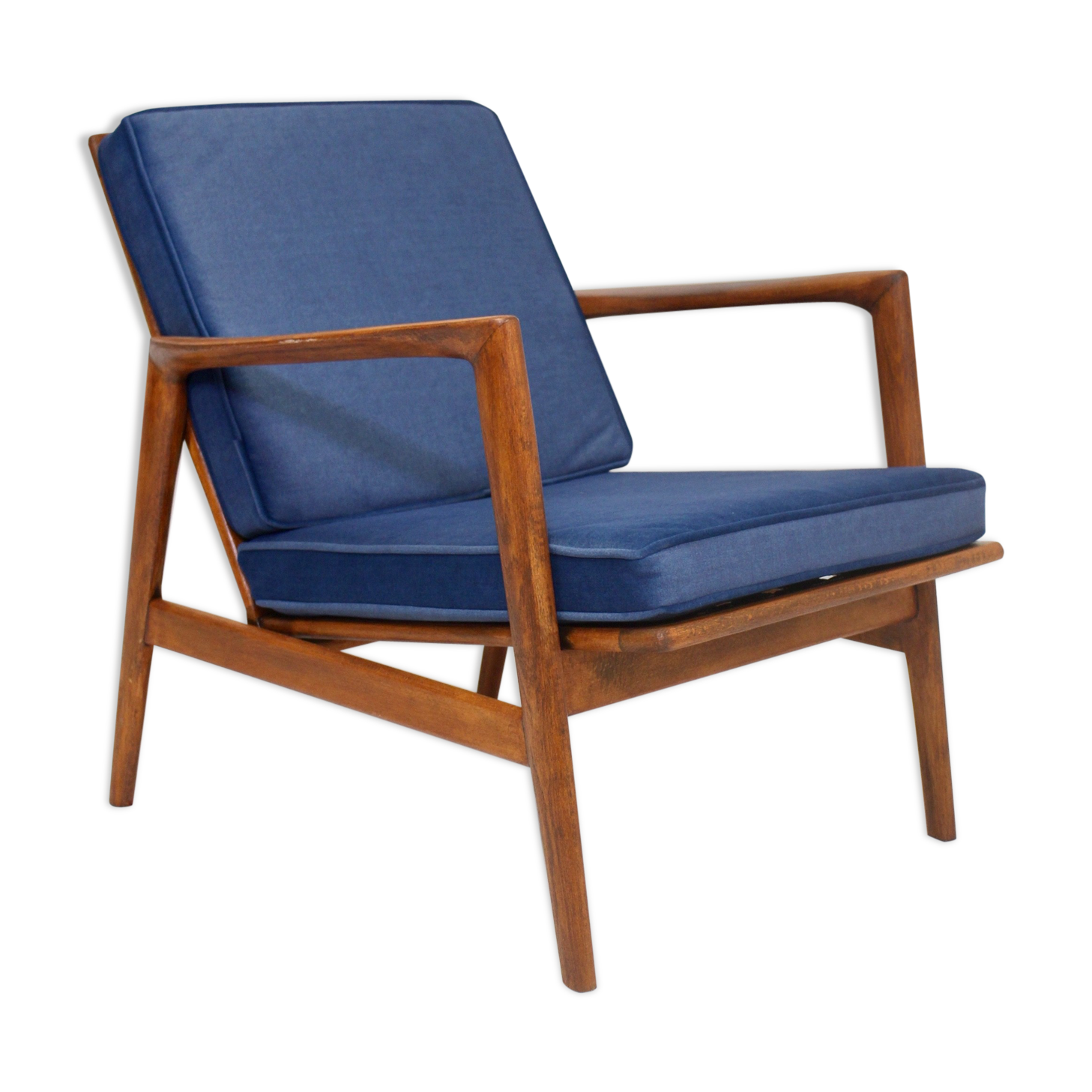 Chair by Stefan de Swarz-dzkie Fabryki Mebli, 1960 blue
