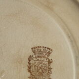 Jules Anillard Plate - co Bordeaux flower pattern diam 22 cm