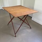 Authentic French outdoor terrace set, 5 chairs and table