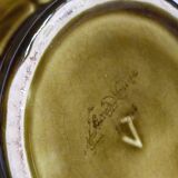Bistro pitcher in vintage Sarreguemines earthenware