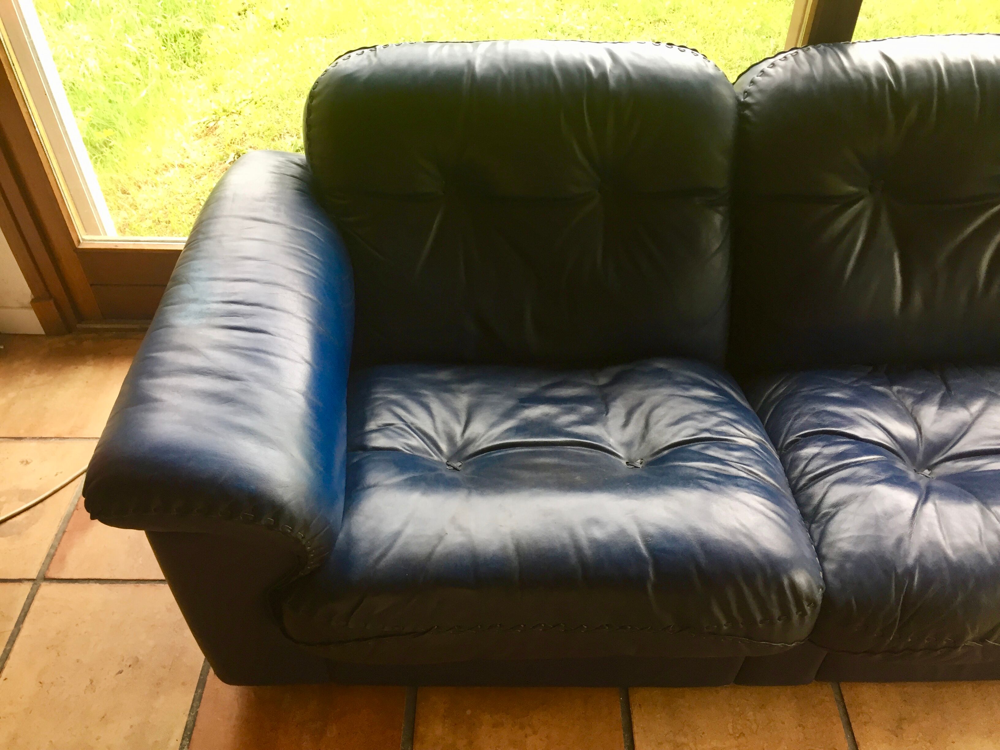 Canape de sede ds 101 blue leather