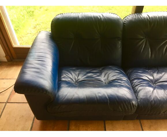 Canape De Sede Ds 101 Blue Leather Selency Canape De Sede Ds 101 Blue Leather, Used Black Leather Sofa Bed