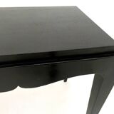Black Lacquered Durmast Oak Bench, Italy
