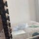 Vintage wrought iron coat rack