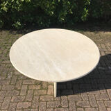 Italian travertine dining table, 1970