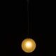 Extra Large Murano glass, handblown "frosted drop" pendant with brass detail