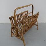 Panier de lecture en bambou vintage