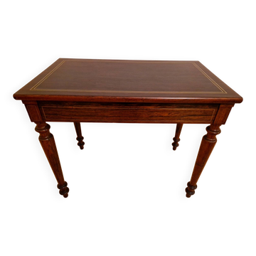 Bureau ancien style Louis XVI restauré plateau gainé XIXe siècle