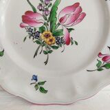 Plate Lunéville hand painted flowers