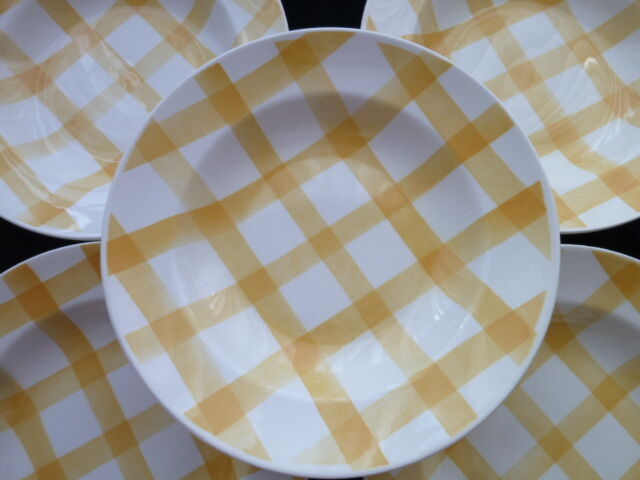 Set de 5 assiettes creuses Orchies moulin des loups  Modèle nappe jaune