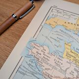 Printed in 1900, map of economic France.