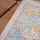 Printed in 1900, map of economic France.