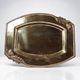Small vintage brass tray with a floral design, Louis XVI style.