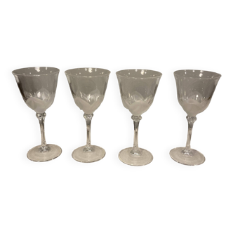 Superbe verre en cristal j g durand d’arqués, vintage