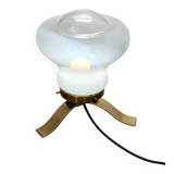 Mid-century table lamp from the 1970s, brass and glass, E27