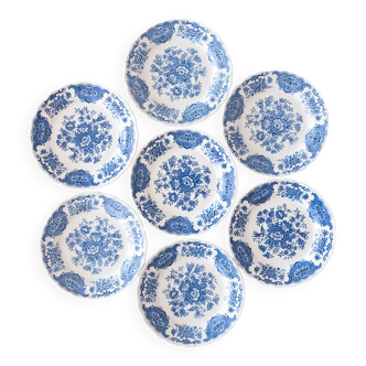 7 assiettes anciennes Staffordshire Windsor