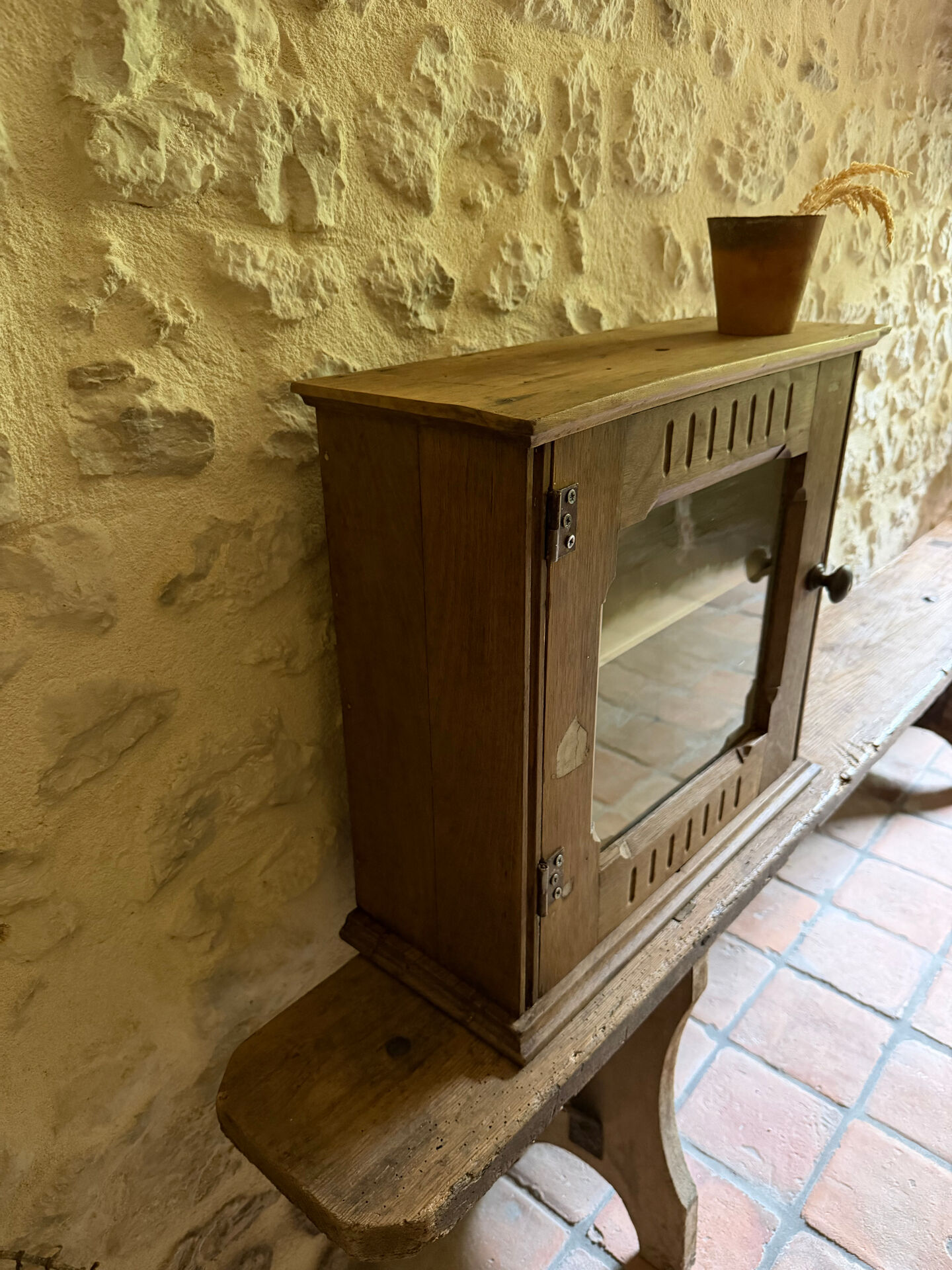 Small vintage display cabinet