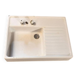 Ceramic sink with drainer