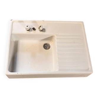Ceramic sink with drainer