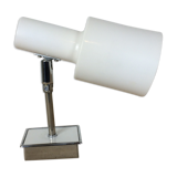 White metal orientable spot wall light 50s