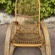 Curved bamboo and rattan armchair in Italian style by Roberti from the 1960s.