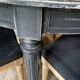 Louis XVI style extendable table in grey painted wood