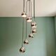 Large chrome metal cascade chandelier, design by Hans-Agne Jakobsson, 1960-70.