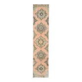 1970s Vintage Turkish Hand-Knotted Wool & Cotton Orange Runner Rug 81x386